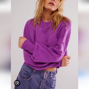 NWT Free People Easy Street Crop Pullover Size XL